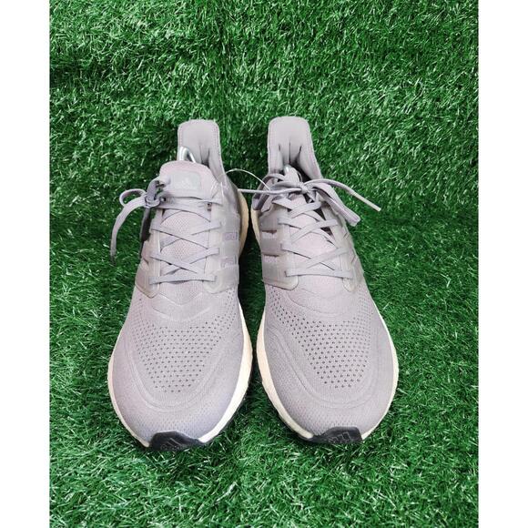 Adidas Ultraboost 21 Athletic Lace Up Running Shoe Mens Size 12 FY0381 Gray main image 5